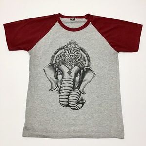 Ganesh Graphic Ringer Tee M